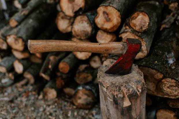 Жители Кингисеппа накололи дрова отцу участника СВО