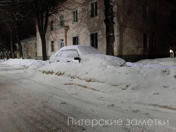 В снегопад Смольный вывел на улицы всего 146 единиц техники